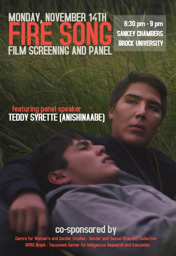 Poster for "Fire Song" film screening and panel on November 14, 2022