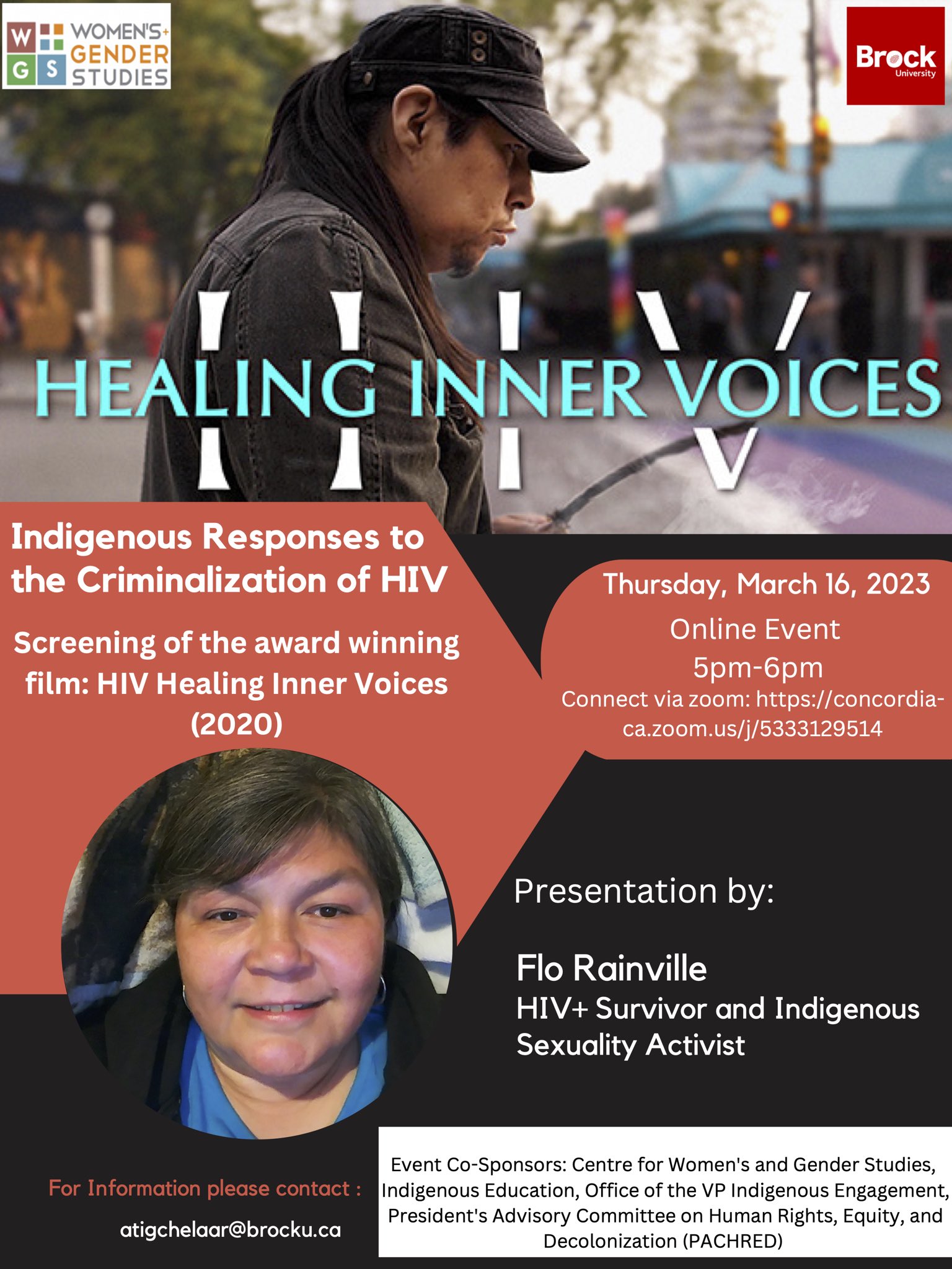 Poster for Healing Inner Voices: Indigenous Responses to the Criminalization of HIV on March 16, 2023