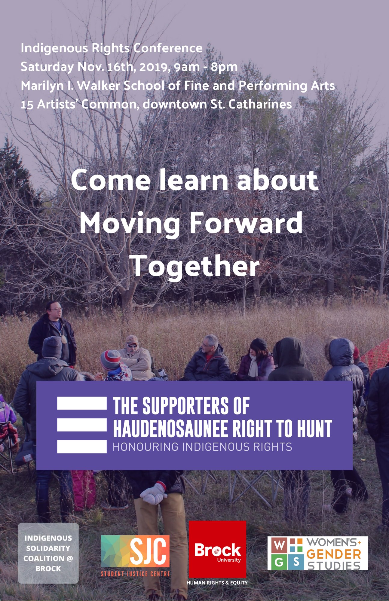 Poster for Indigenous Rights Conference on November 16, 2019