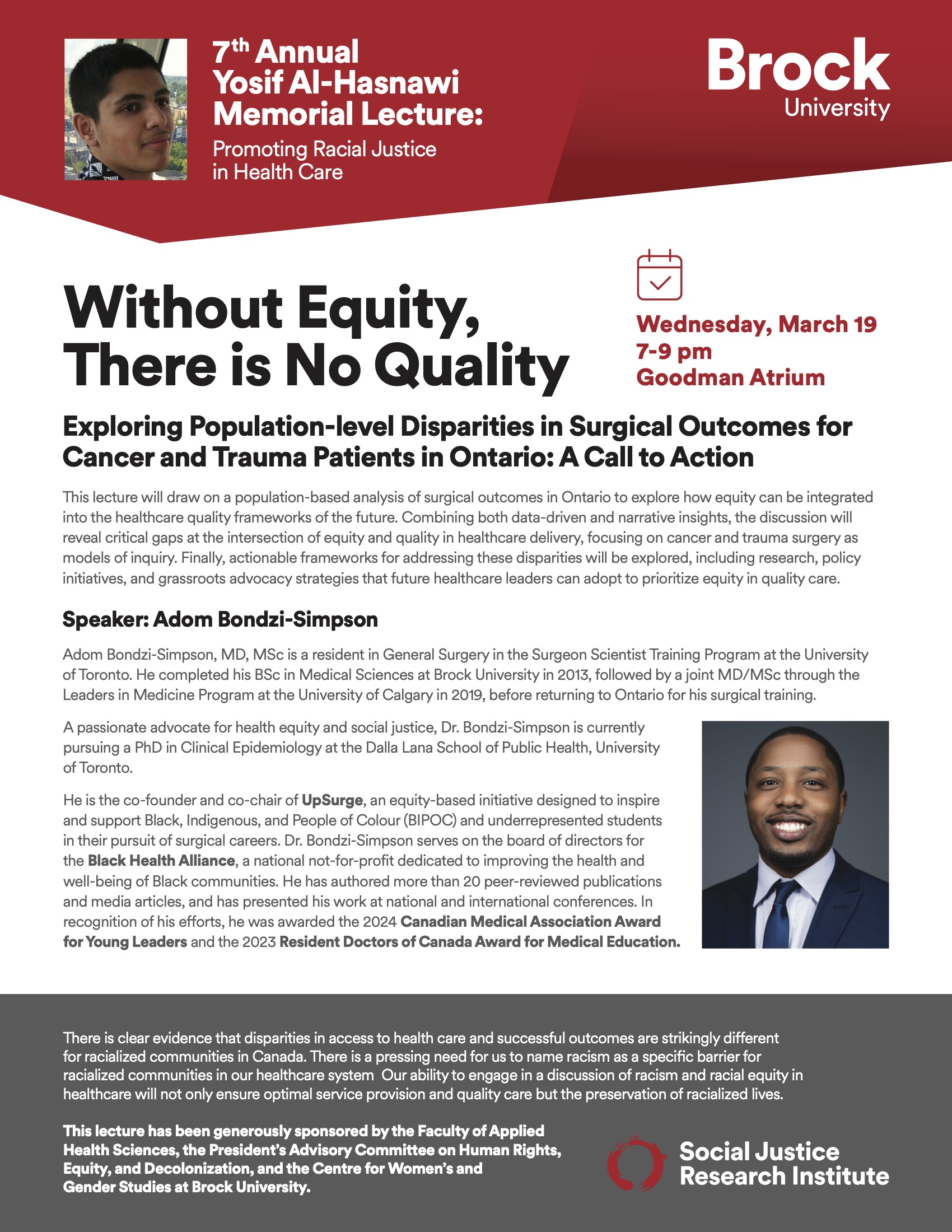 Poster for Without Equity There Is No Equality on March 19, 2025