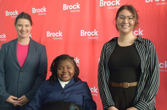 PhD student Erika Savage and master’s students Temilade Adesina and Mackenzie Rockbrune