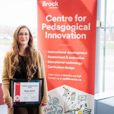 Megan Babiski with TA Award