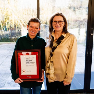 Brandy Sokoloski with President Lesley Rigg