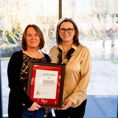 Lori Ann Gomez with President Lesley Rigg