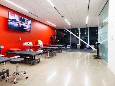 Brock Sport Medicine Clinic at Canada Games Par interior treatment