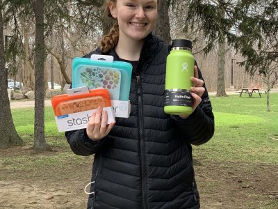 Third place winner posing with prize.