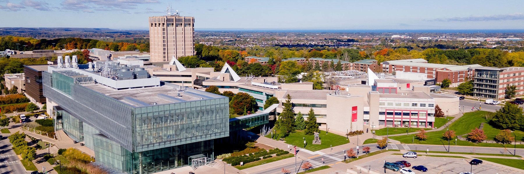 Aerial photo of Brock University Campus.