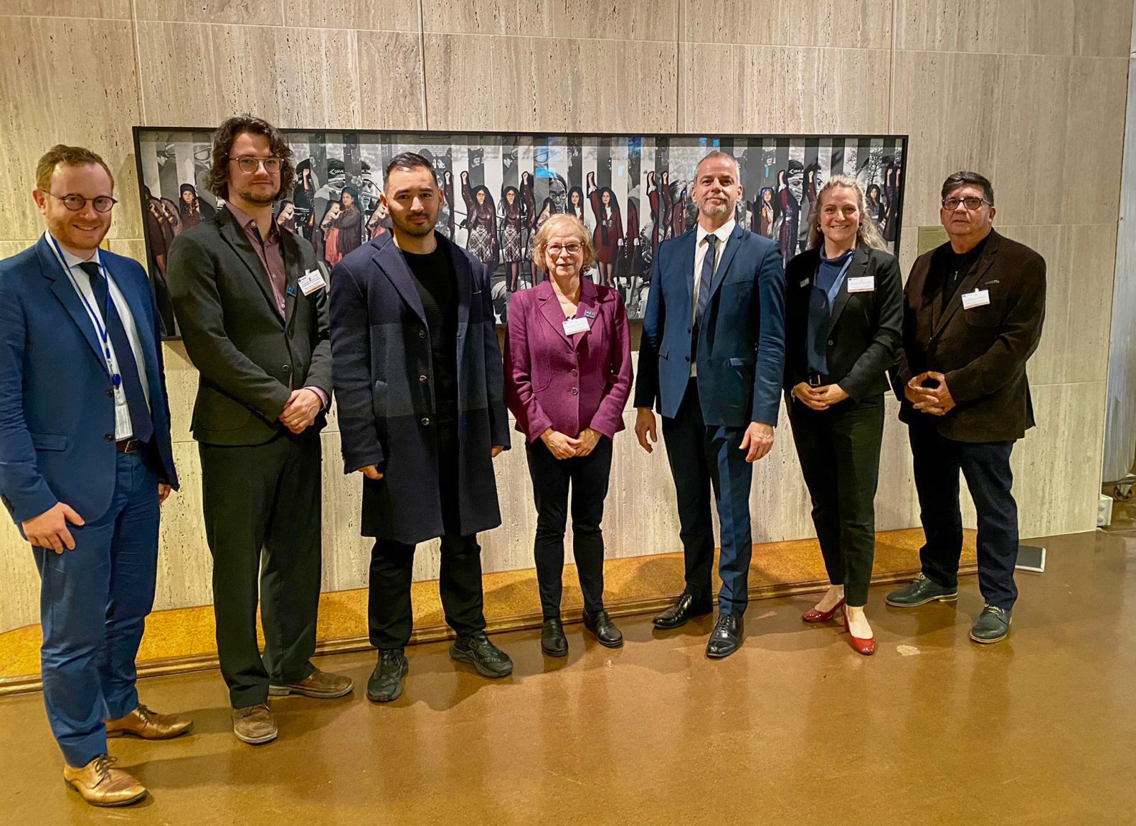 UNESCO chairs pose for a photo in Paris