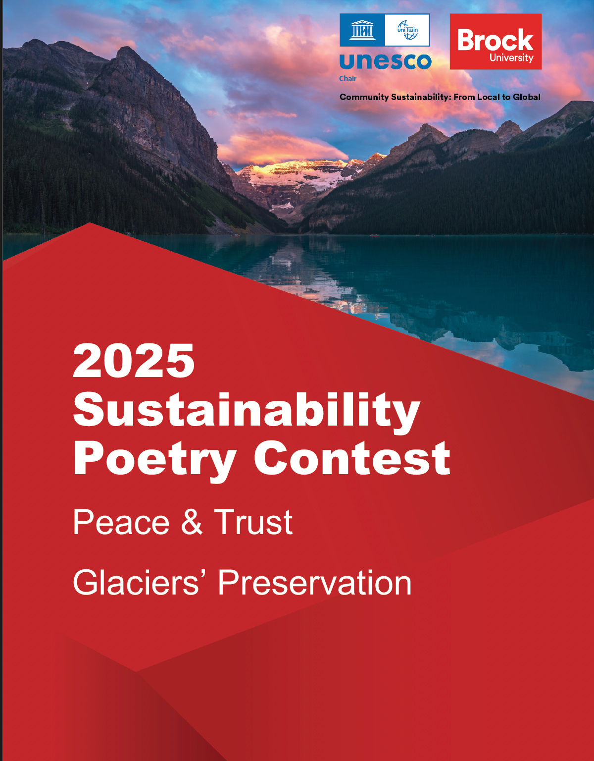 mountains and text that says 2025 sustainability poetry contest